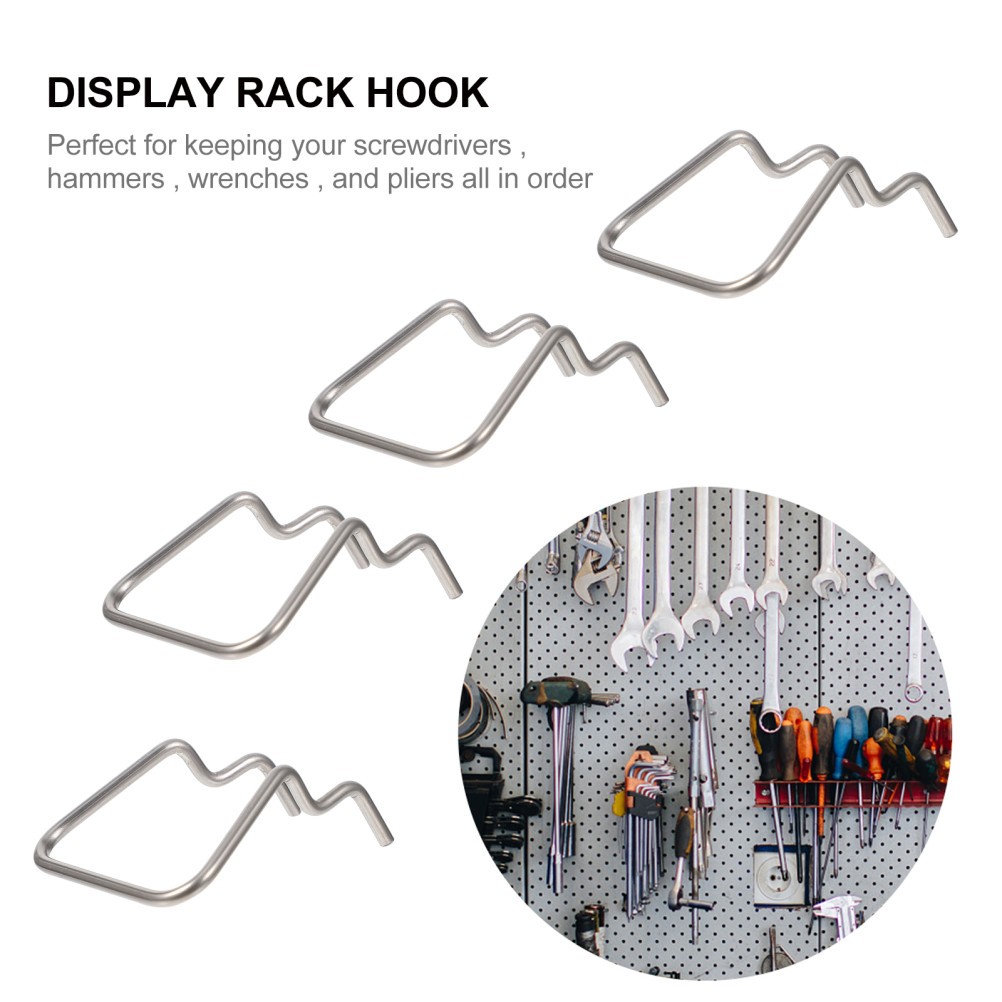 12Pcs Tool Display Shelf Rack Hook Exhibition Display Hook for Hardwares Tool