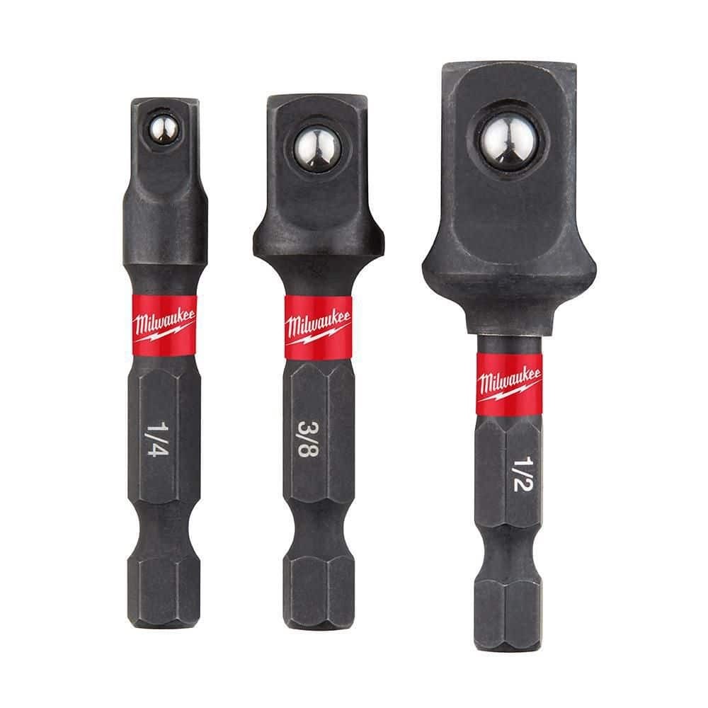SHOCKWAVE Socket Adapter Set 3PC 1/4 Hex Impact Driver