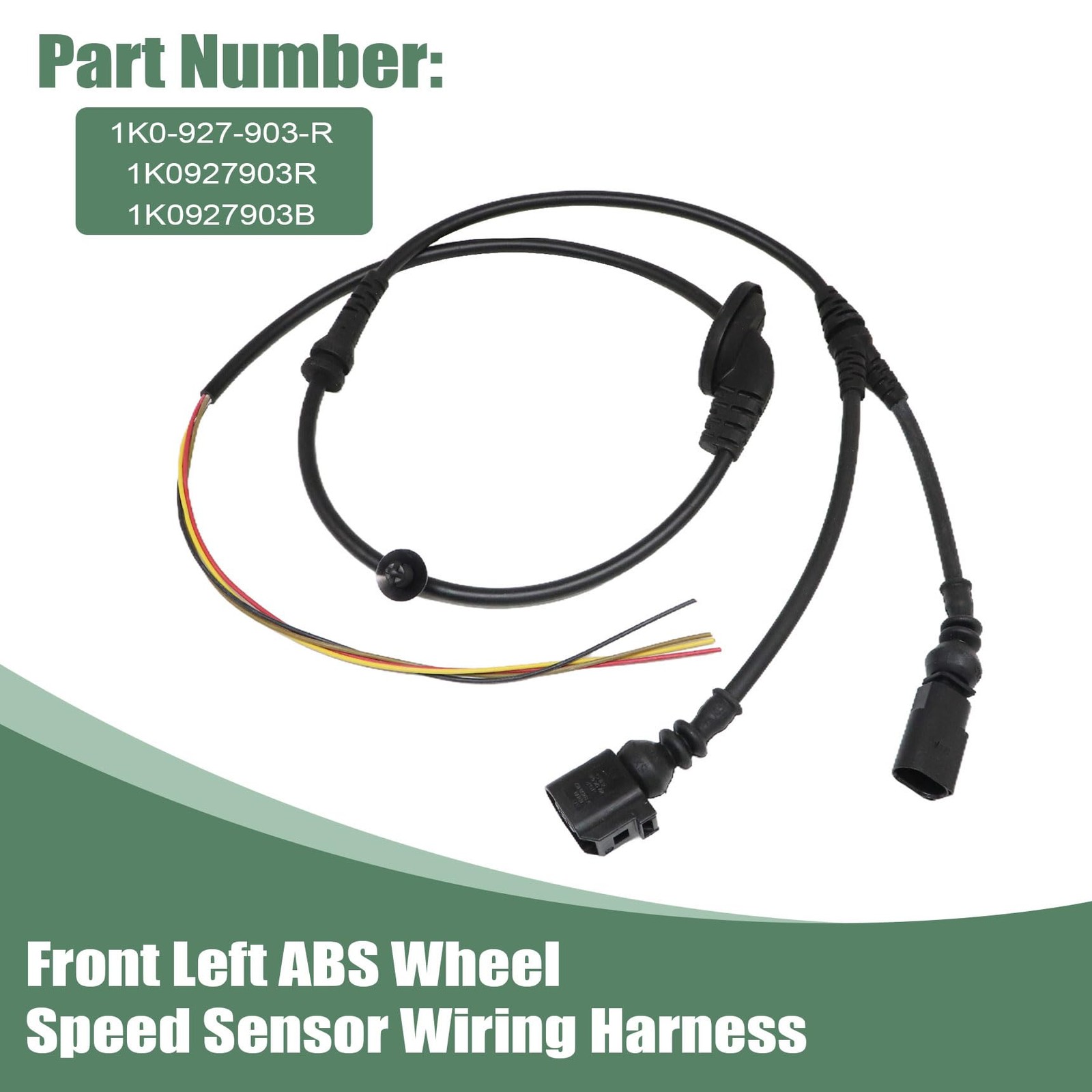 Front Left ABS Wheel Speed Sensor Wiring Harness Cable Compatible with VW Vol...