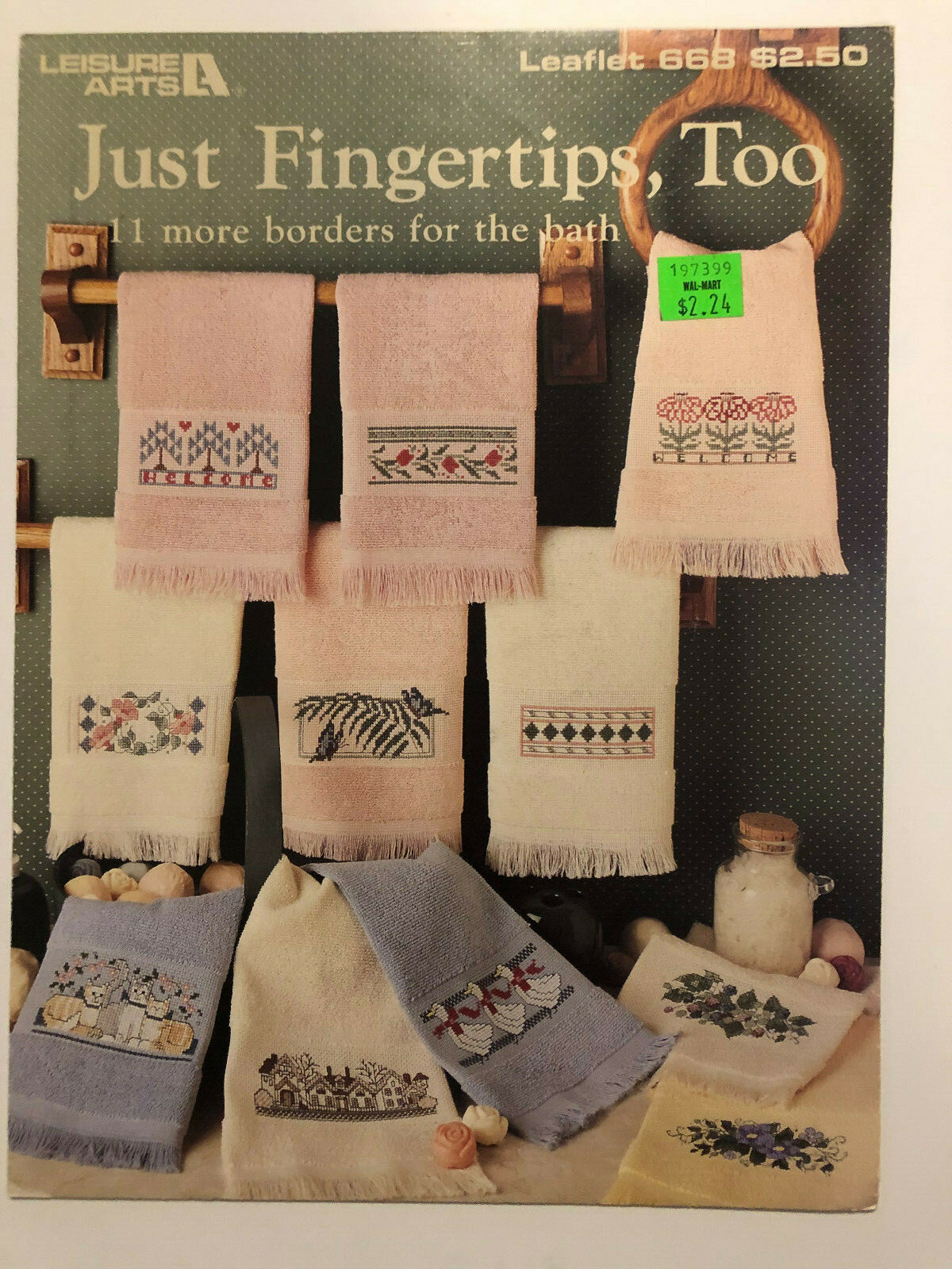 Leisure Arts JUST FINGERTIPS TOO Vintage Cross Stitch Pattern Chart Book