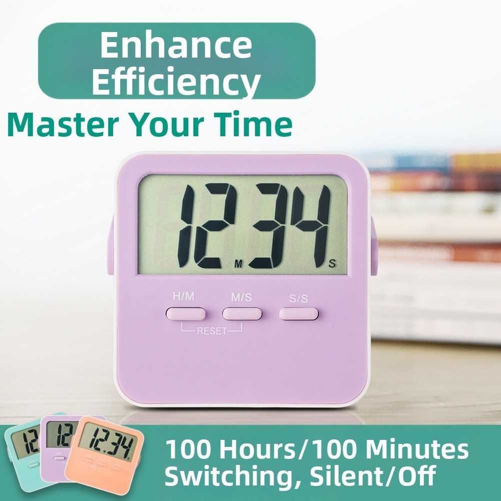 Digital Stopwatch Timer with LCD Screen for Cooking Study and Fitness Tasks