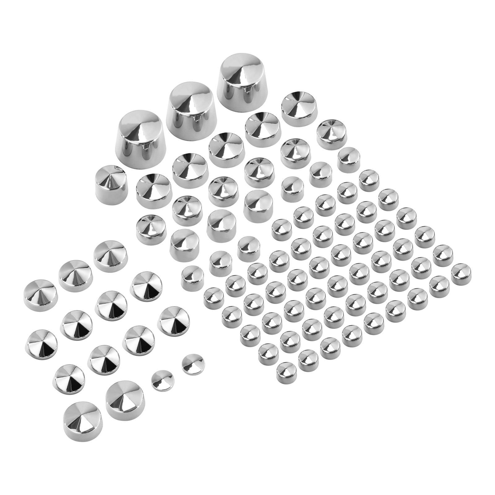 87Pcs Chrome Bolt Toppers Caps Cover Set Fit For Harley Softail Twin Cam 84-06