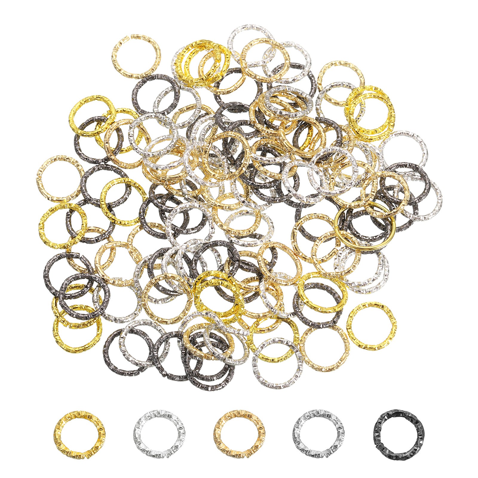 Open Jump Rings 100Pcs 10mm O-ring Connectors for Jewelry Making, Multi Color