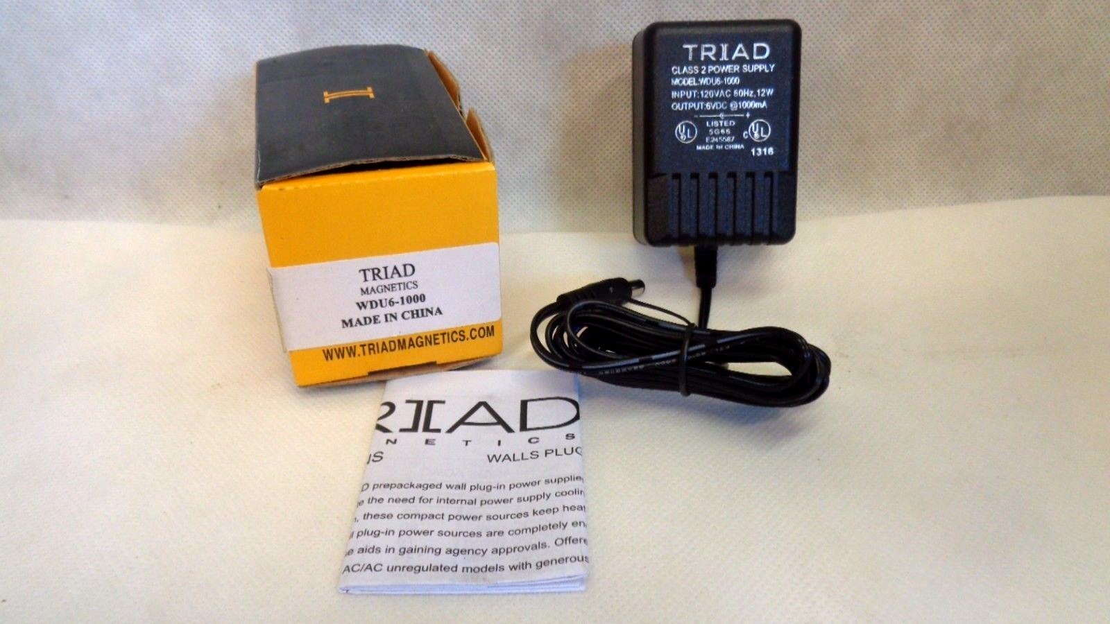 NEW IN BOX TRIAD MAGNETICS WDU6-1000 PLUG-IN POWER SUPPLY