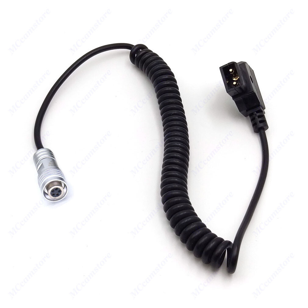 PortKeys LH5H LH5P Monitor Power Cable Coiled 12V V-mount D-Tap To Elbow 5 Pin