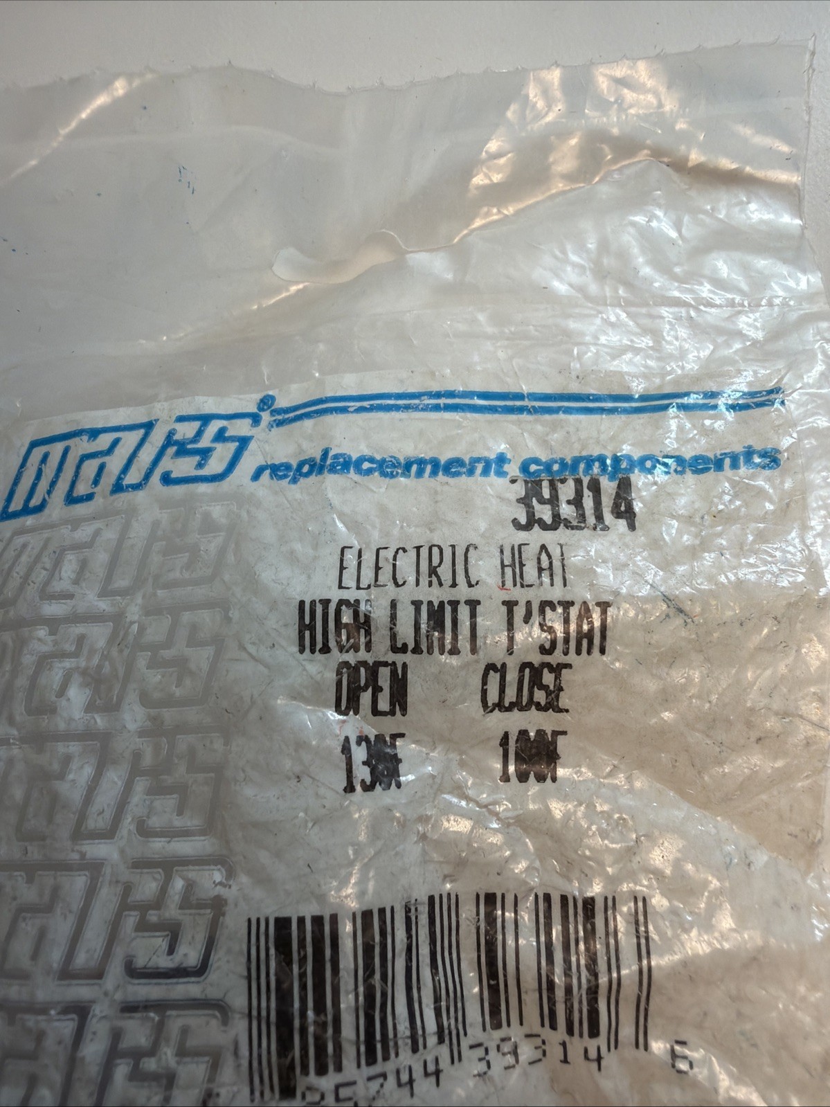 Mars High Limit Thermostat 39314