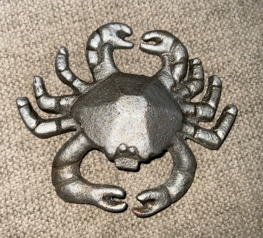 Cast Iron Crab Bottle Opener See Pics 4” Paperweight Beach