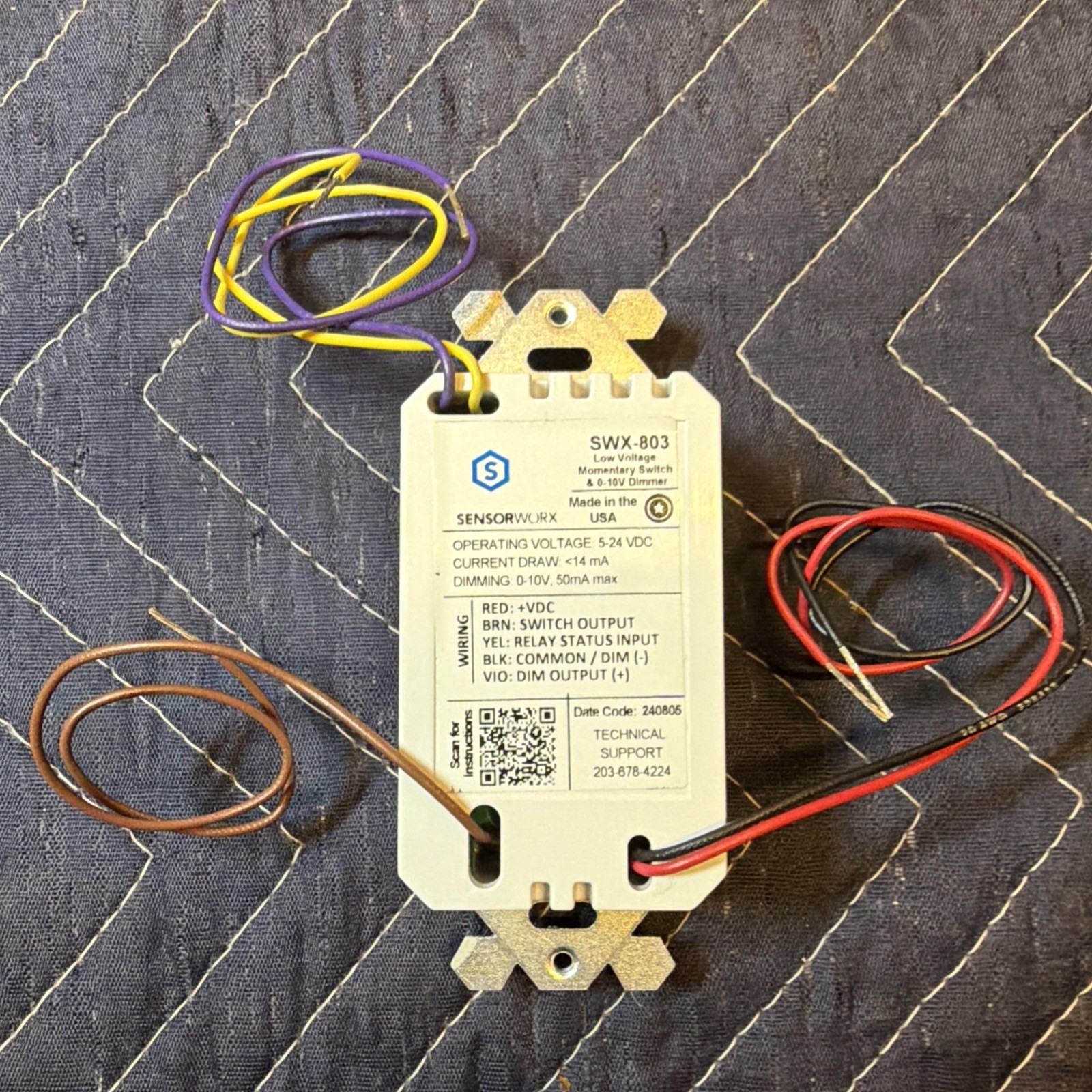 SensorWorx SWX-803-WH Low Voltage 0-10v Dimmer, White