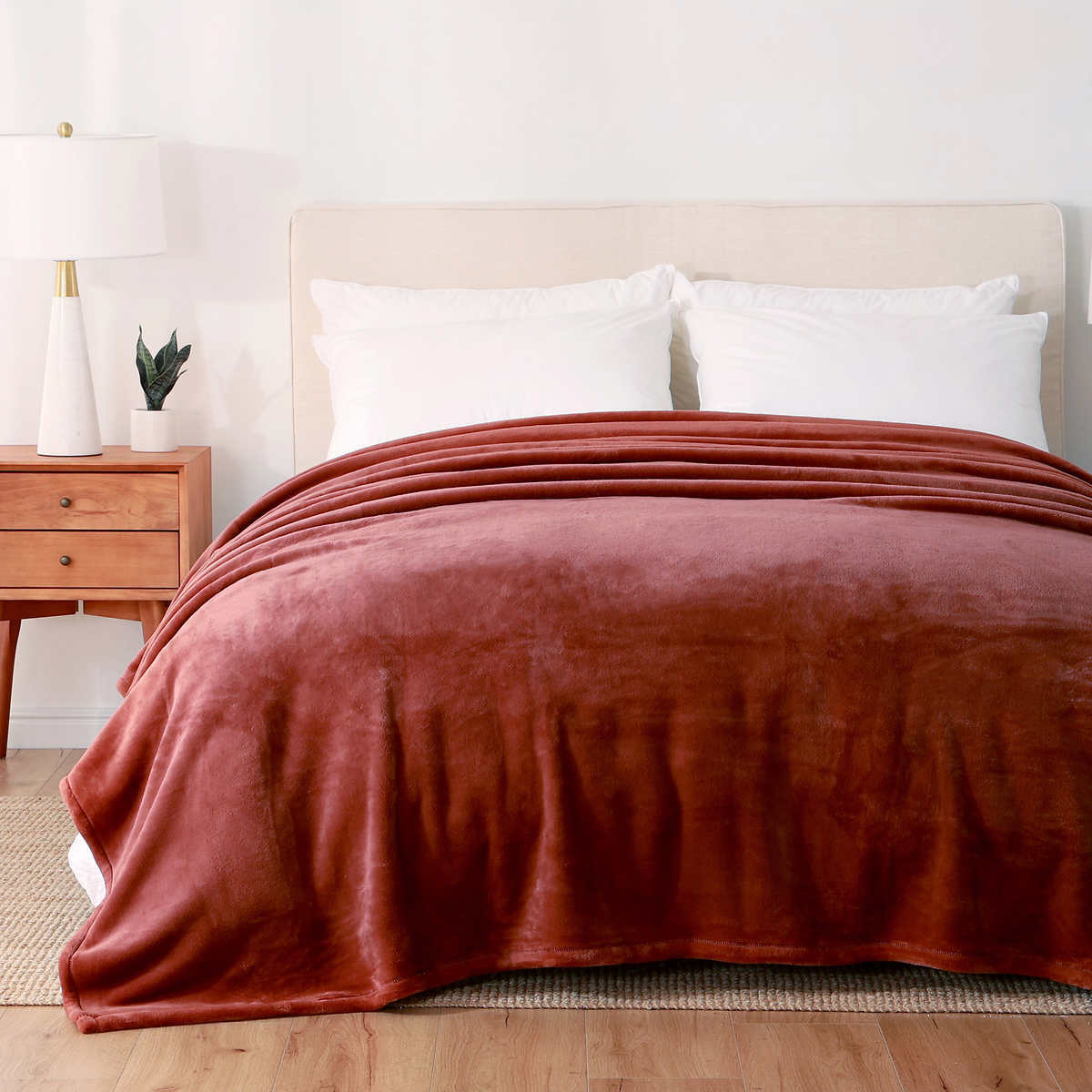 Berkshire Life, Plush Solid LuxeLoft Blanket (Choose Color + Size)