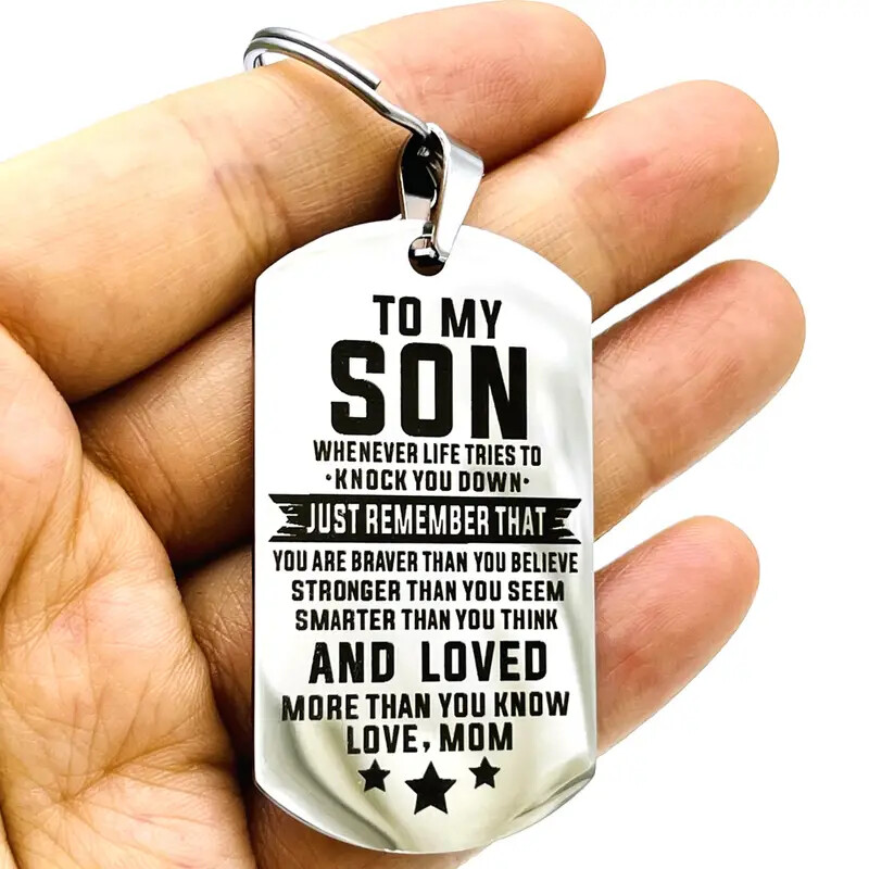 To My Son/ Daughter...Just Remember You Are Loved By Mom Keychain