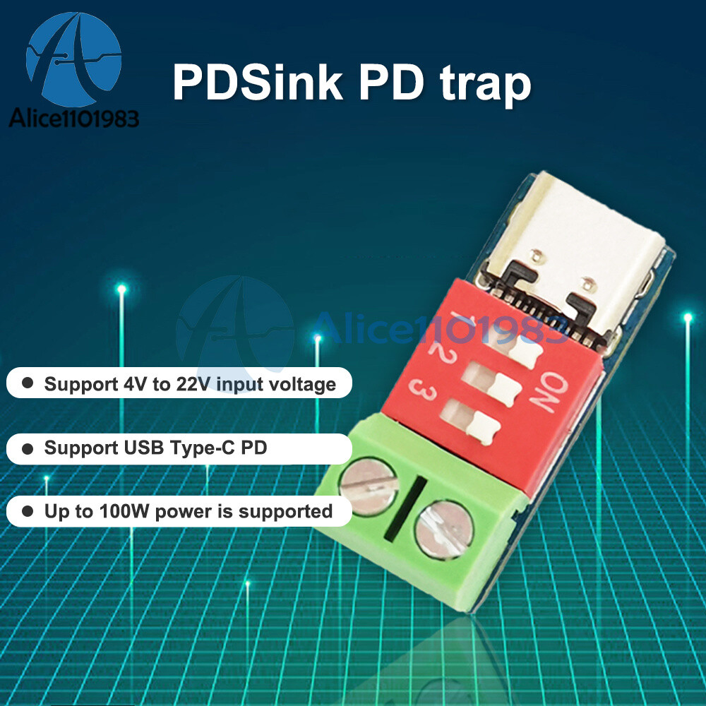 1-10PCS USB-C PD Trigger Board Module PD/QC Decoy Board Fast Charge USB Type-C