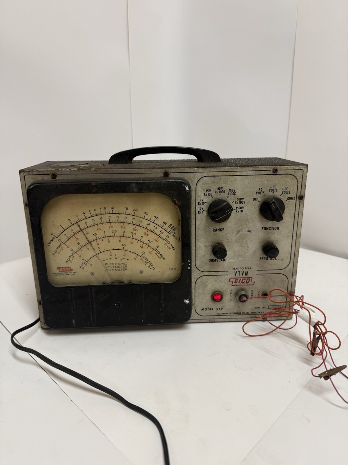 EICO VTVM Model 249 Vacuum Tube Volt Meter | POWERS ON UNTESTED