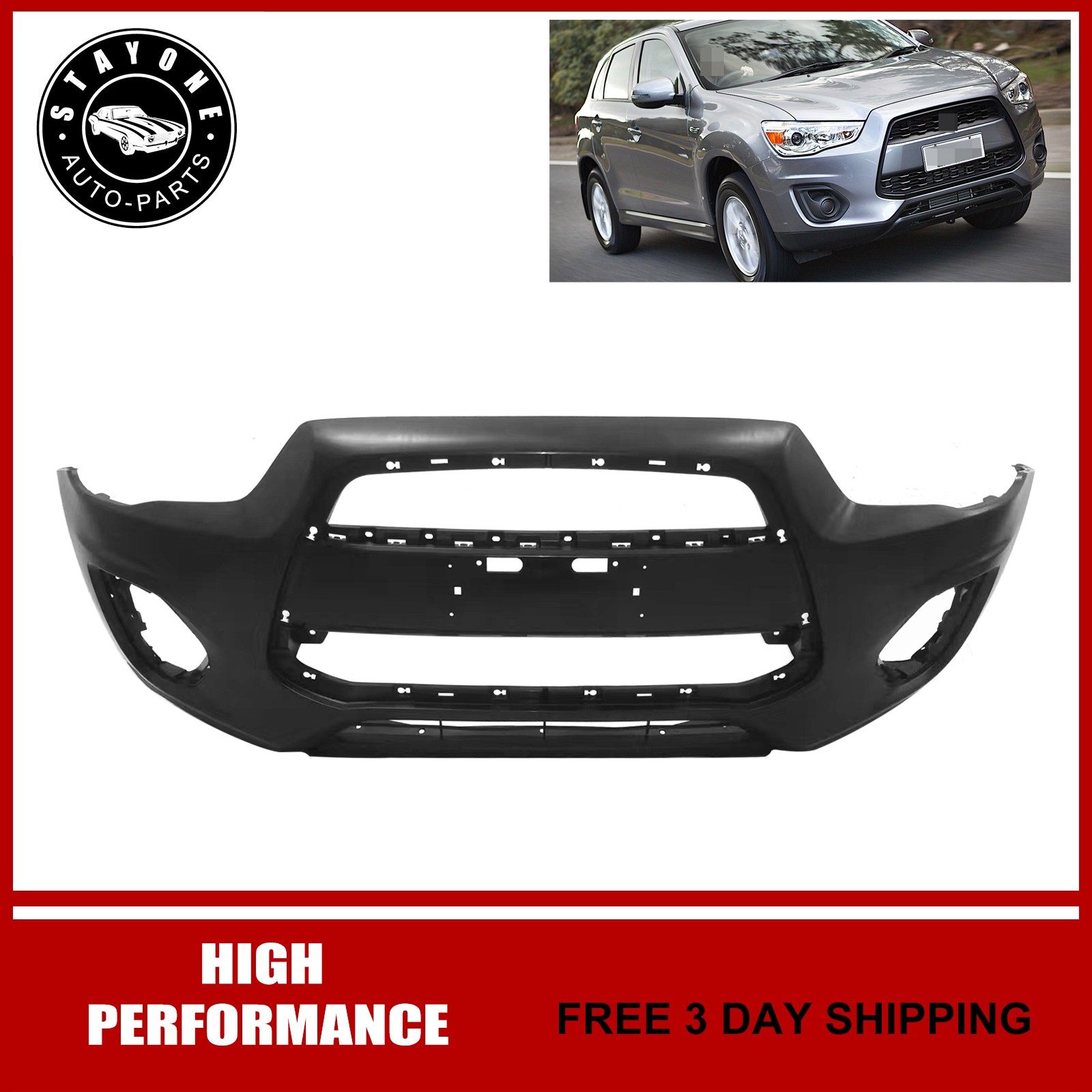 For 2013 2014 2015 Mitsubishi Outlander Sport RVR Front Bumper Cover MI1000333