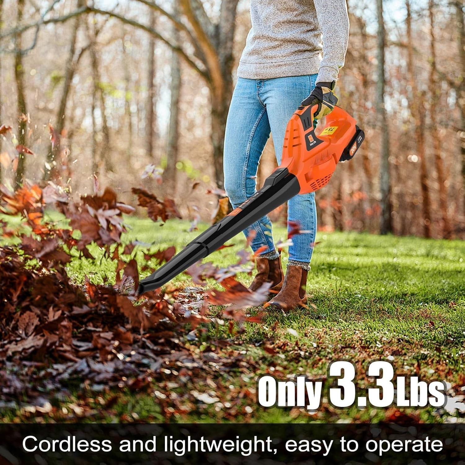 Handheld 21V Leaf Blower with Rechargeable Battery - Portable & Powerful Cleanup