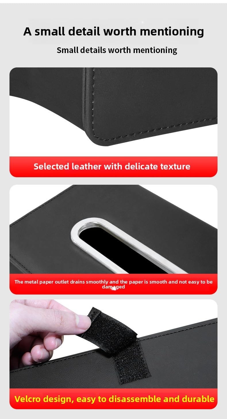Backseat Tissue Holder Adjustable Car Organizer for Rectangular Tissue Boxes