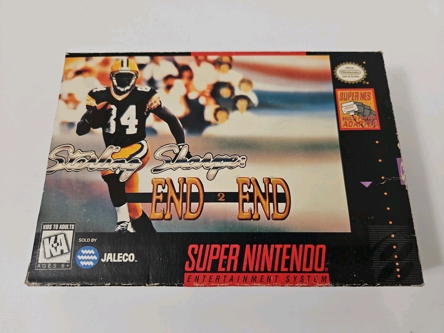 Sterling Sharpe End 2 End Box Only Authentic Super Nintendo SNES