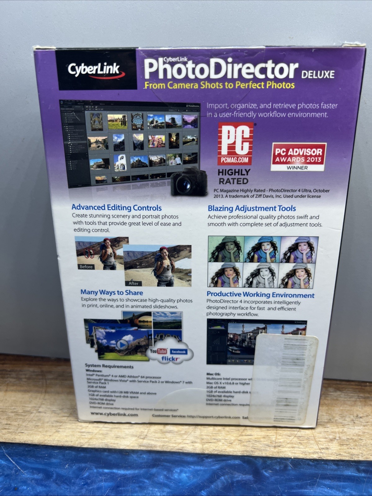 Cyberlink Photo Director Version 4 Deluxe Photography Editing Sofware - Sealed