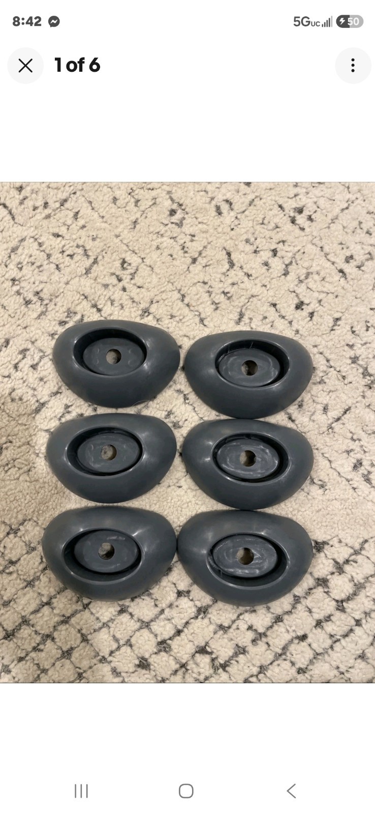 SET OF 6 Bestway Pool Leg Support Foot Endcap Gray From 16’ And 18’ Steel ProMax