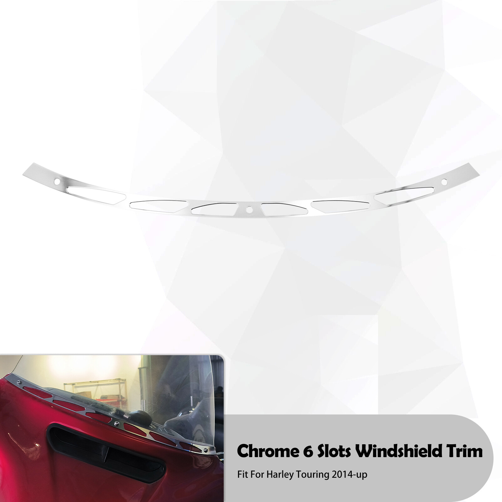 Chrome Fairing Windshield Trim For Harley 2014-2023 Touring Electra Street Glide