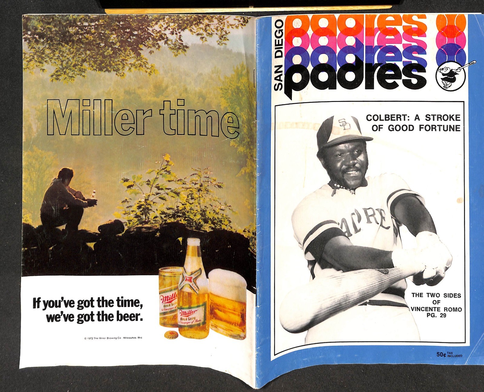 1973 CINCINNATI REDS @ SAN DIEGO PADRES SCORECARD, UNSCORED