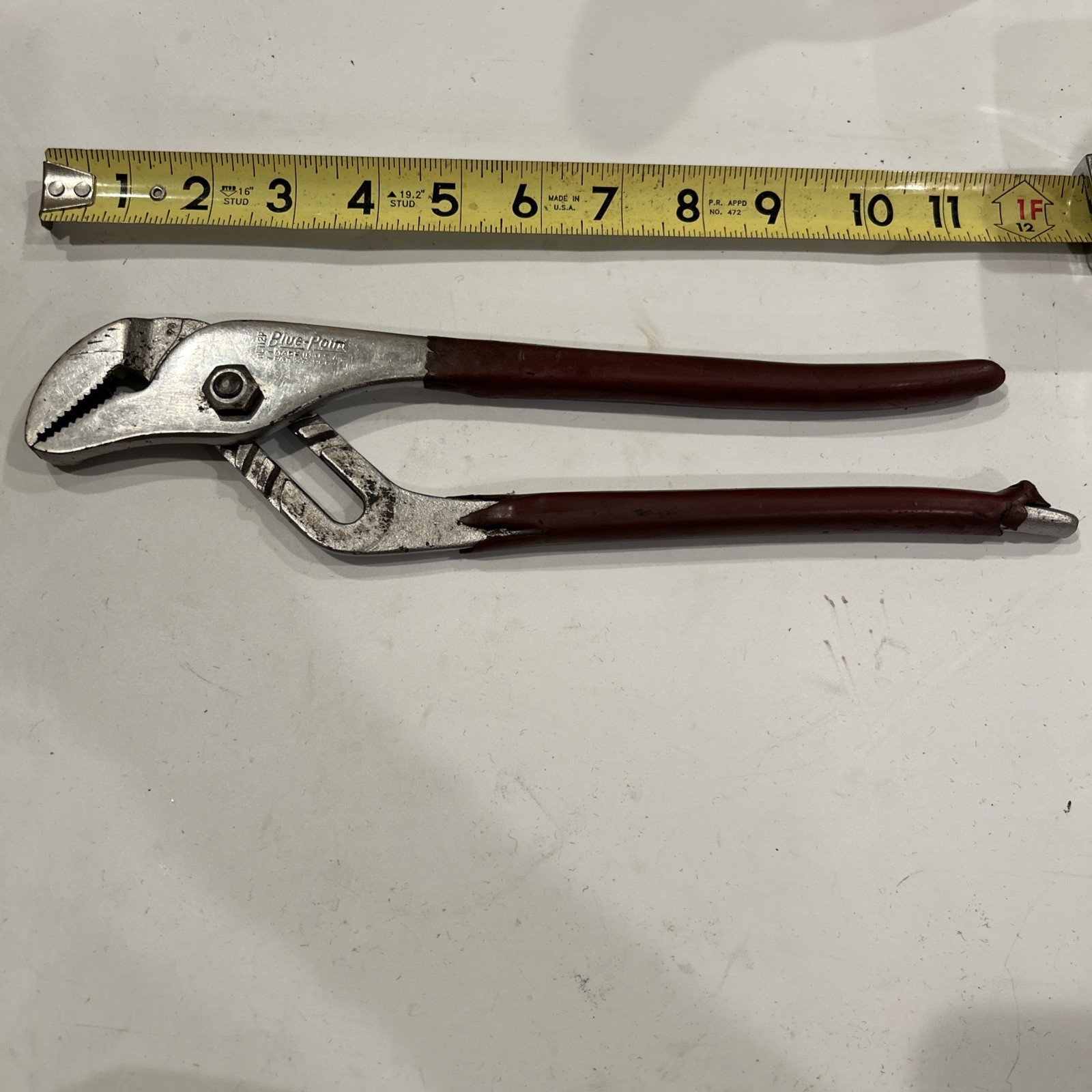 Blue Point Tools HL112P 12” Slip Joint Pliers Red Handle USA