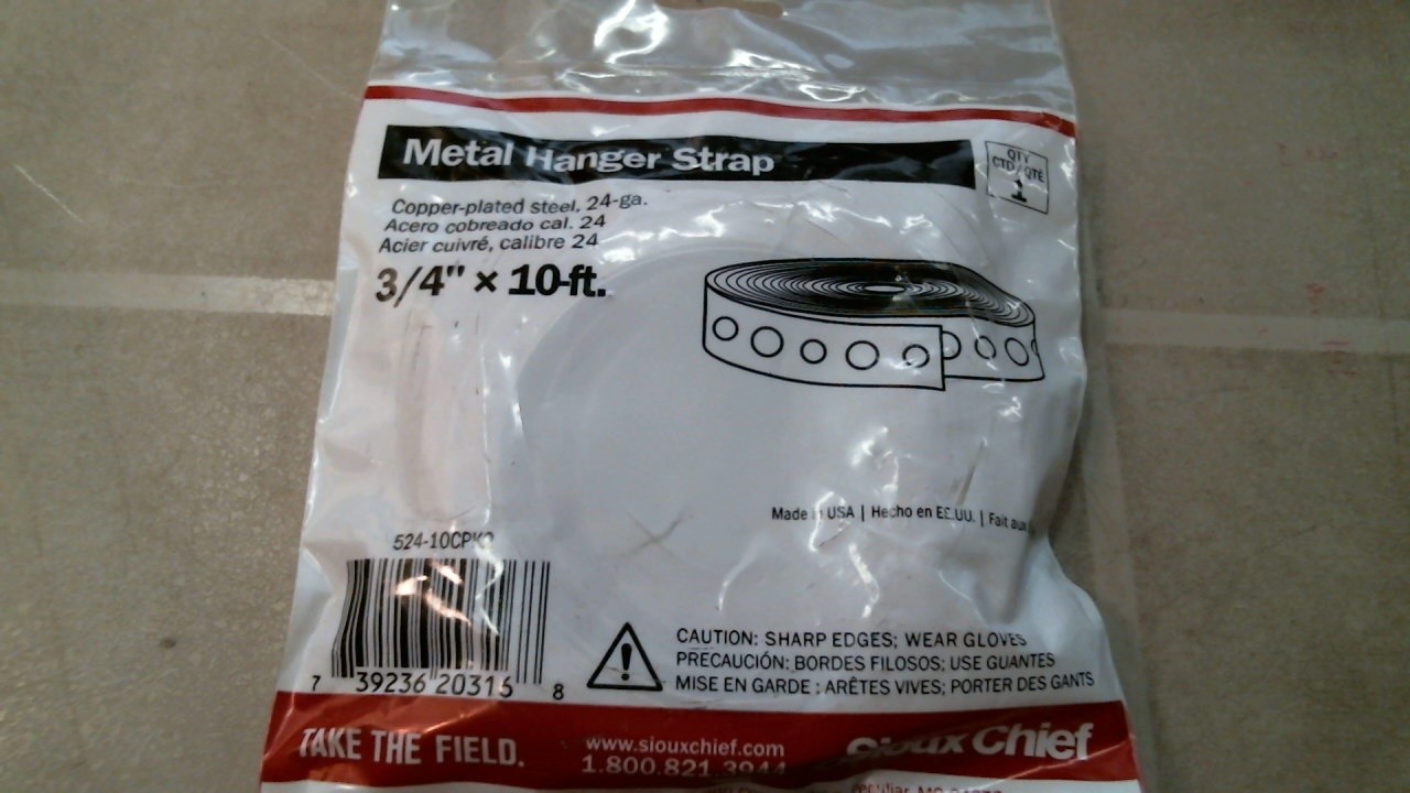 Sioux Chief 524-10CPK2 Metal Copper Hanger Strap, 3/4" x 10' FREE SHIPPING