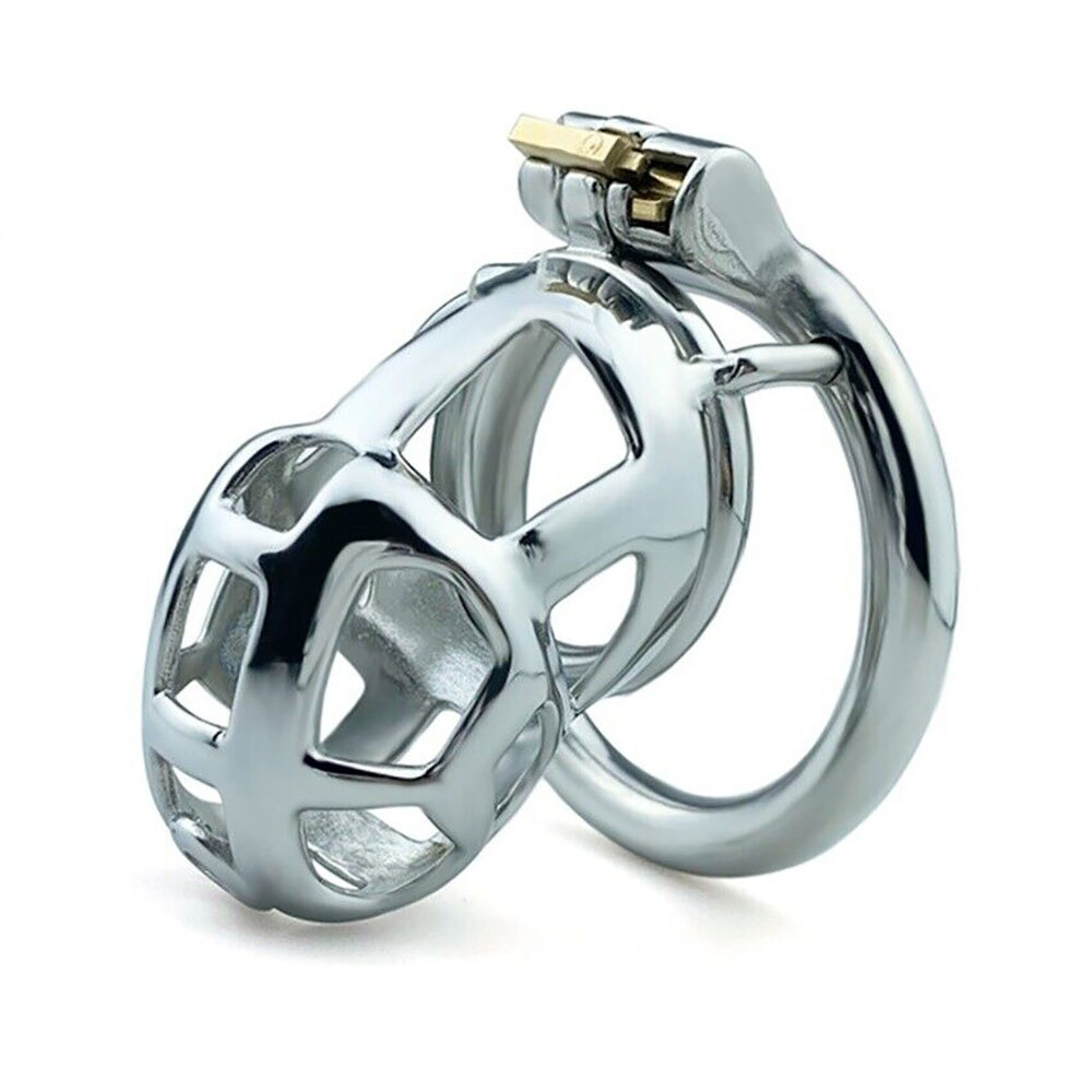 Stainless Steel Male Chastity Device Mamba cage Men Standard Metal Lock Belt USA