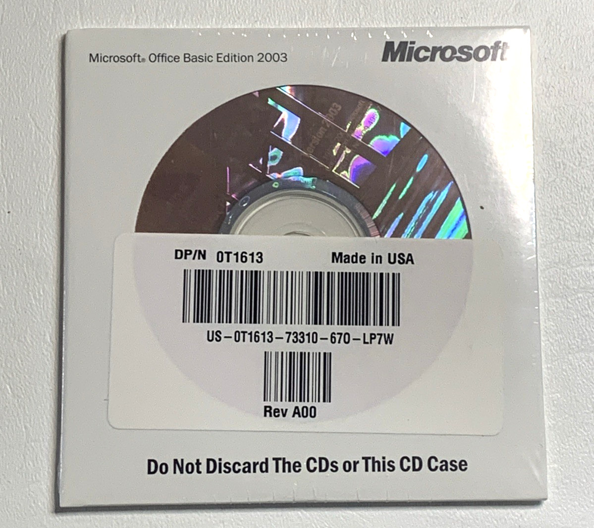Microsoft Office Basic Edition 2003  w/Product Key - New + Sealed