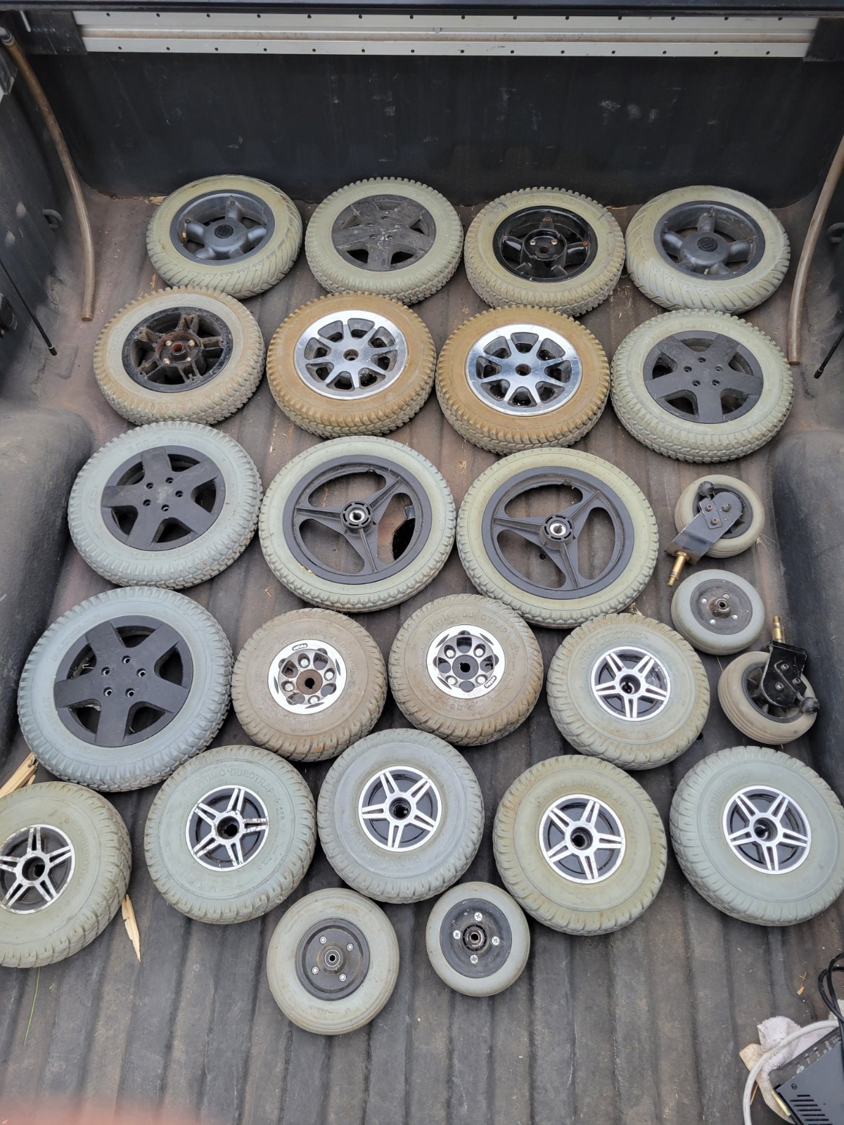 Wheelchair Power Chair Wheel Lot all kinds See Description pics Sold separately