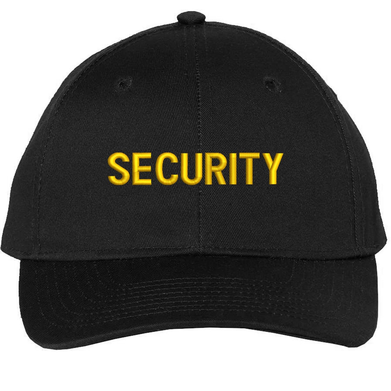 SECURITY Lightweight Twill Snapback Cap Structured Uniform Guard Agent Hat