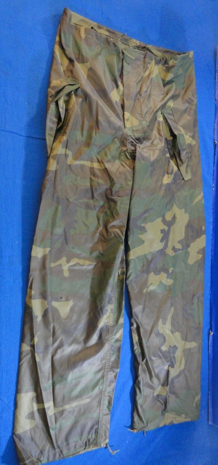 USGI US MILITARY UNIFORM BDU WOODLAND CAMO WET WEATHER RAINSUIT PANTS SMALL