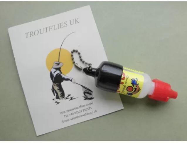 Fly Fishing Bottle Holder, Troutflies own Bottoms Up Bottle Holder, Ball Chain