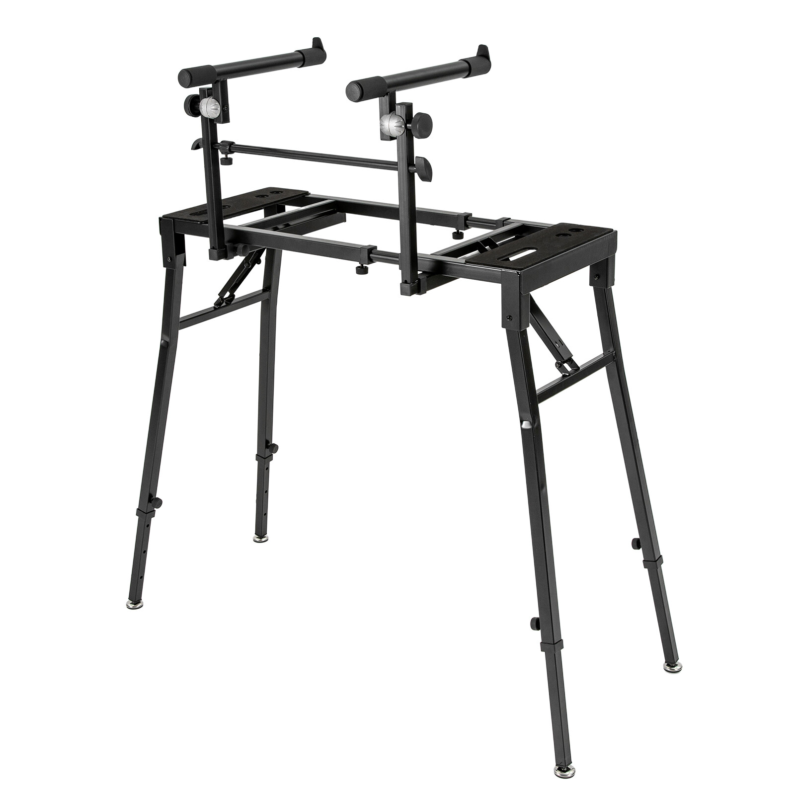 2-Tier Adjustable Keyboard Stand for DJ Workstation & Studio Use