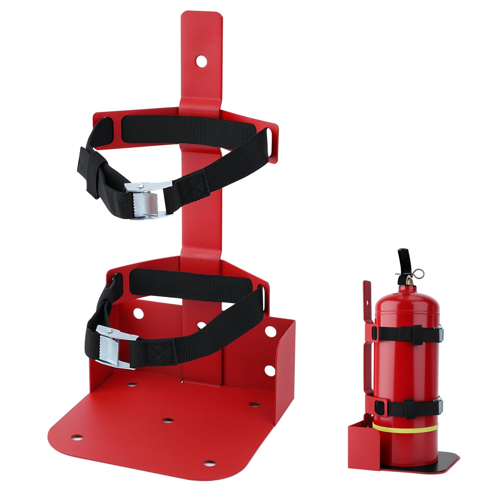 Heavy Duty Vehicle Fire Extinguisher Mount Bracket For 20lb ABC 10lb CO2 Red
