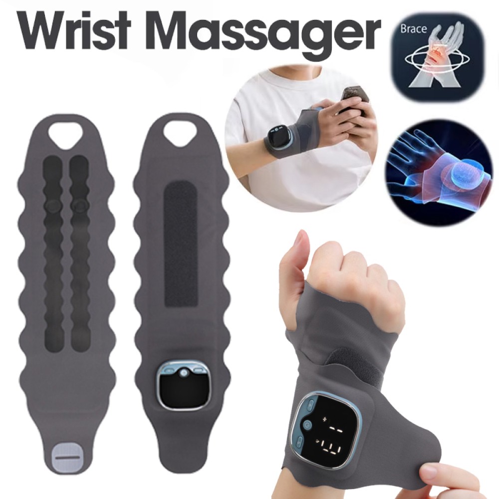 Cordless Hand Wrist Massager Pain Relief with 5 Heat Levels & 3 Vibration Modes