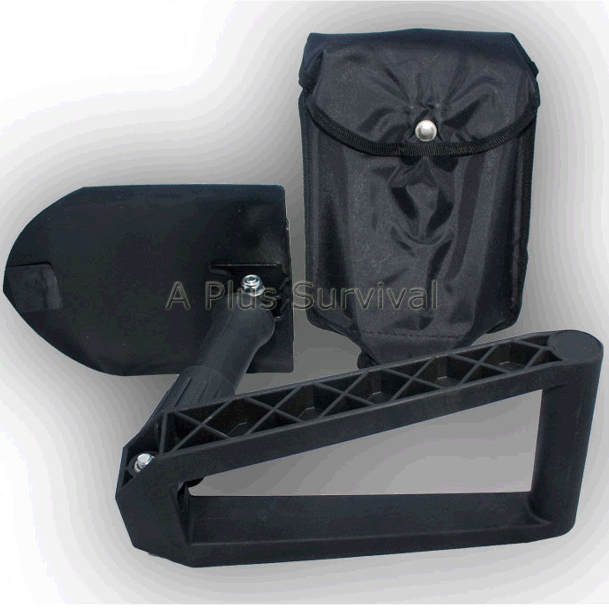 Folding Shovel Plastic Handle Carrying Case Sheath Camping Survival Tool Car Kit