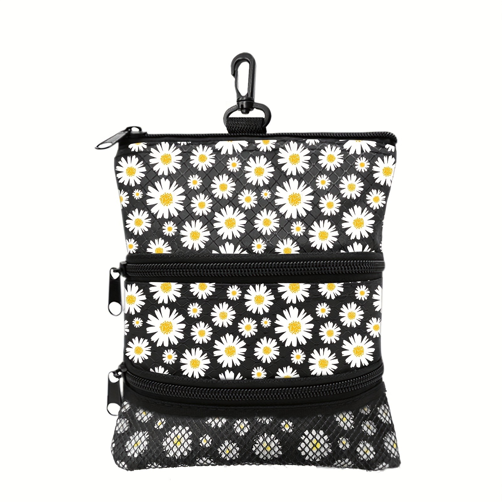 Golf Pouch Bag for Valuables Tee Color Pack, Zippered Pocket Gear Clip Hook