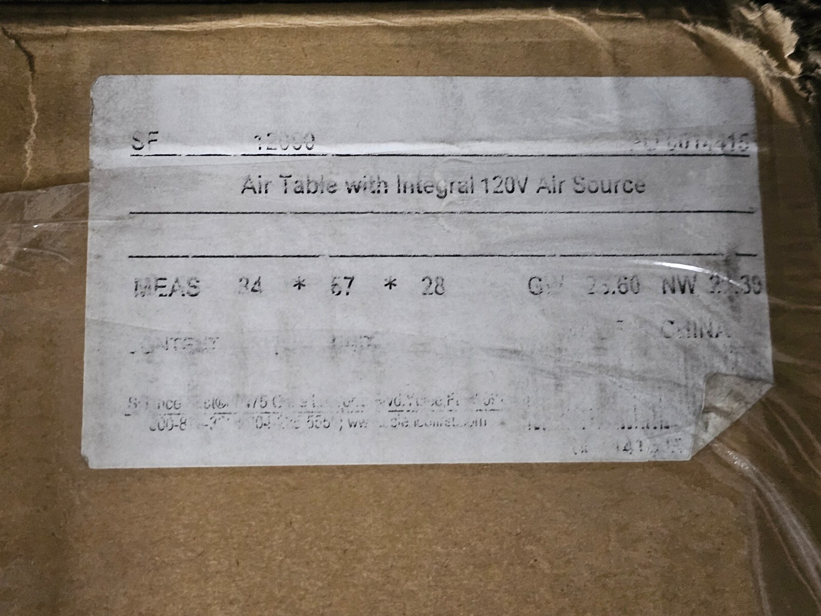 Science First Air Table with Integral 120V Air Source 12000