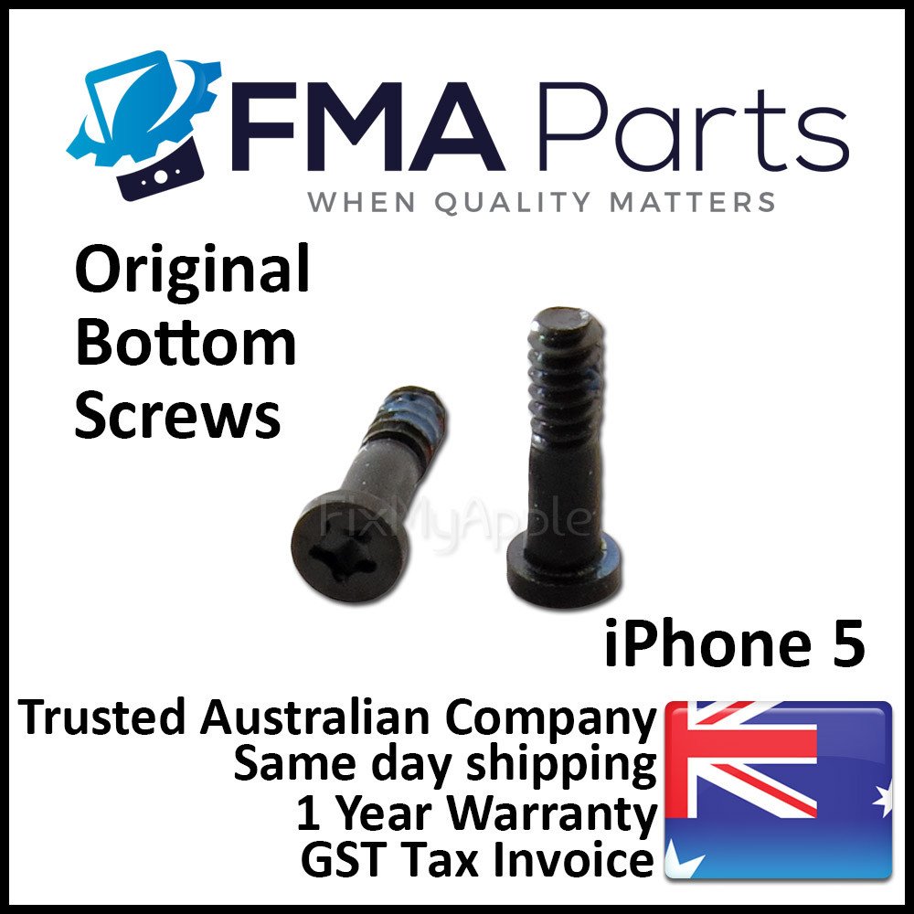 iPhone 5 Black Original Pentalobe Bottom Screws Genuine Replacement Dock 5 Star