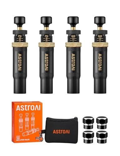 Tire Deflator Kit 4-Pack, Automatic Screw-On Air Down Tool Adjustable 10-30
