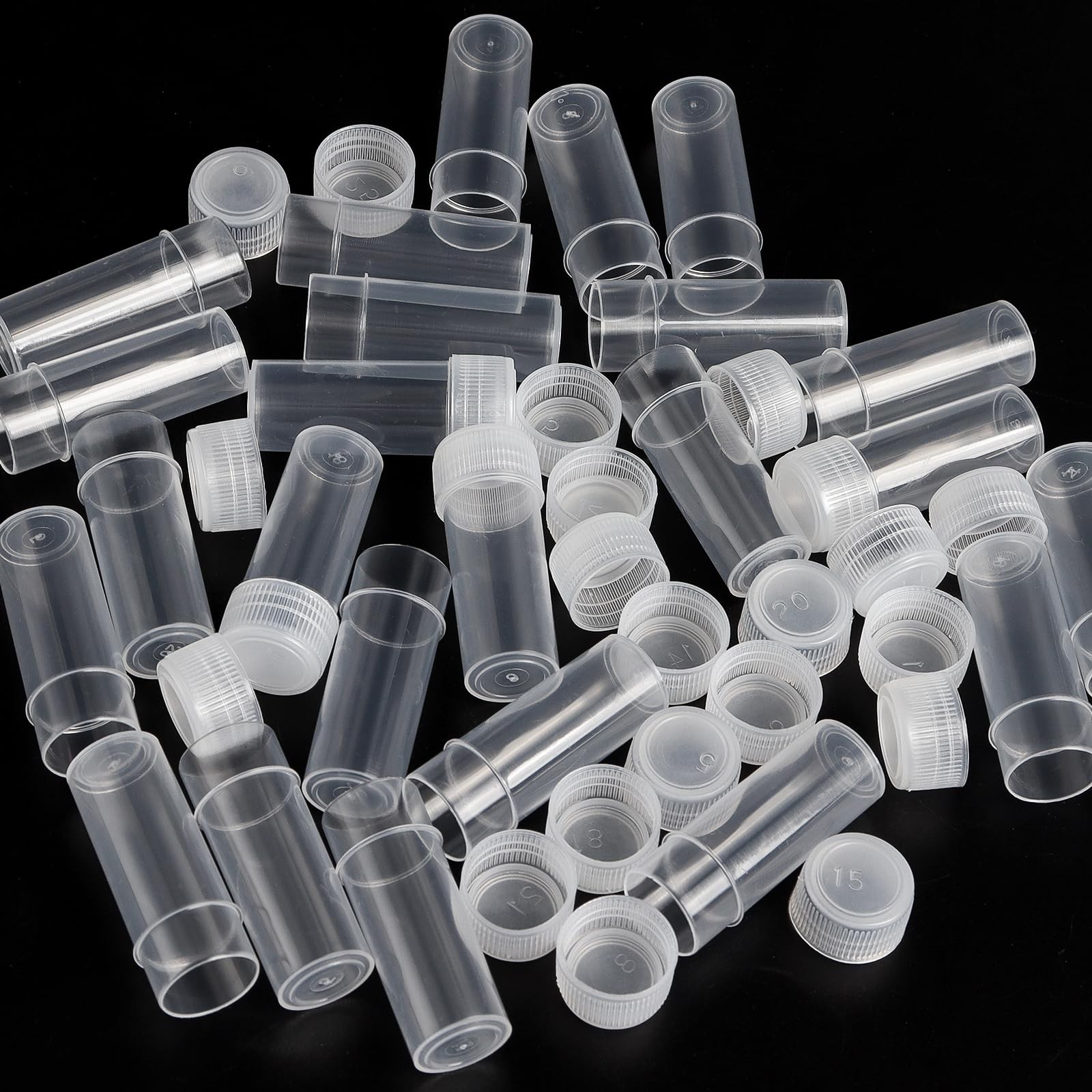 5ml Transparent Plastic Sample Bottle Test Tube Bottles Vials Storage Containers