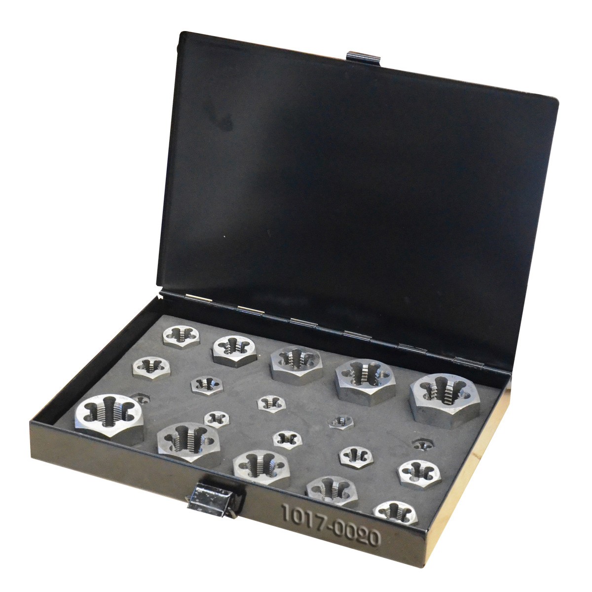 20 PIECE 1/4-7/8"HEXAGON RETHREADING DIE SET (1017-0020)