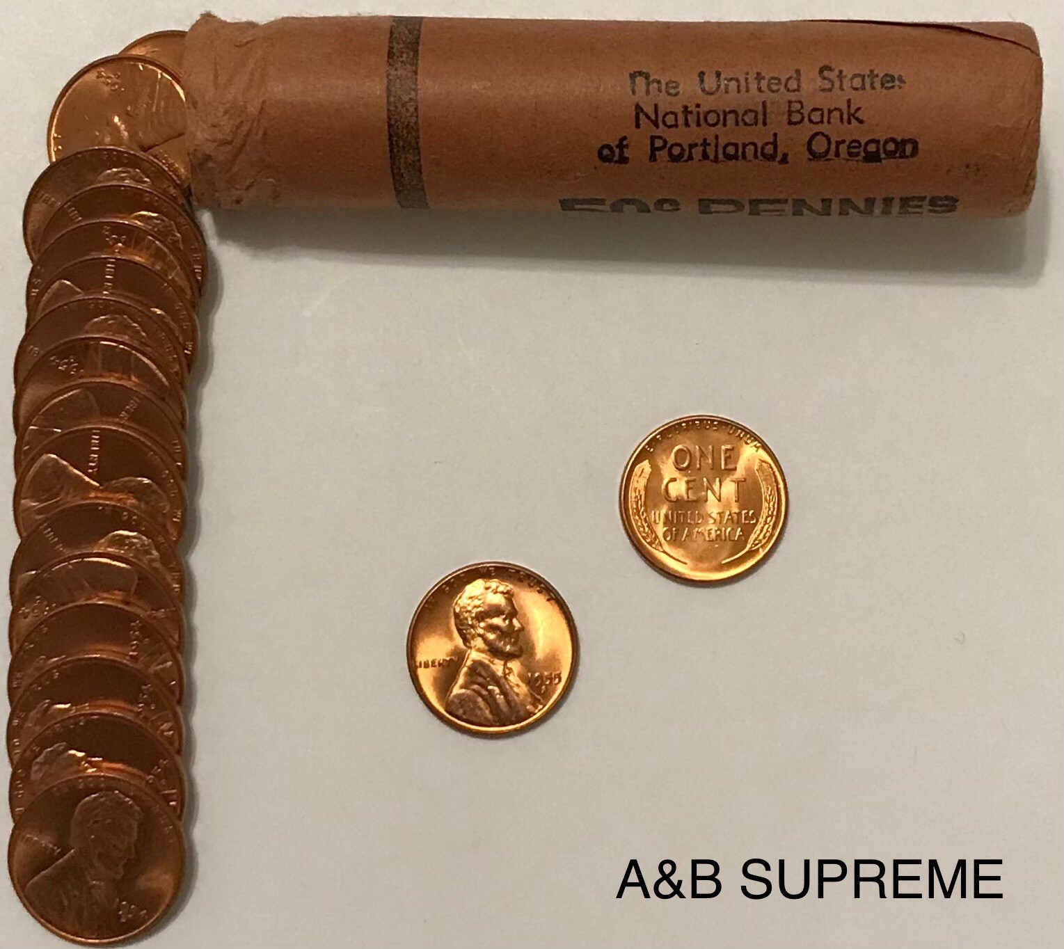 (1) Lincoln Wheat RED Cent Penny From OBW Roll Estate CHOICE-GEM Bu Uncirculated