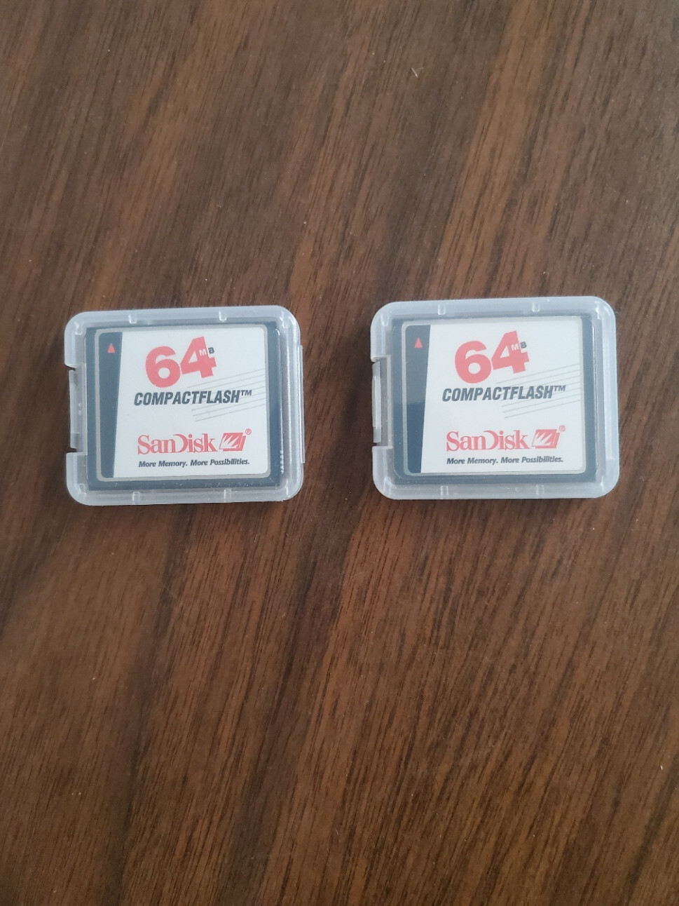 Lot of 2 - Sandisk 64Mb Compact Flash Card - Tested Working