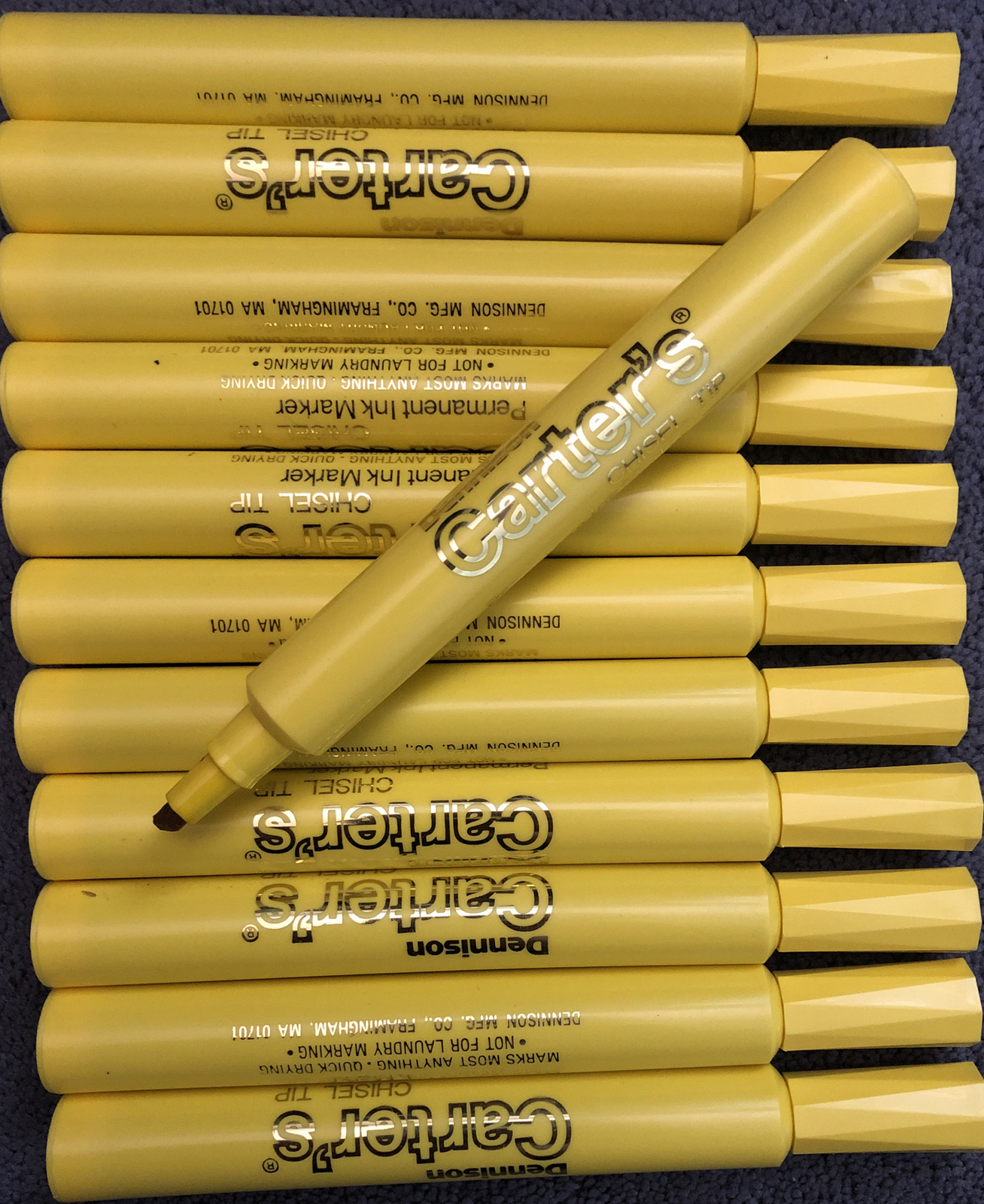 LARGE Carter's YELLOW Lot 12 PERMANENT MARKER NON TOXIC WOOD METAL PLASTIC
