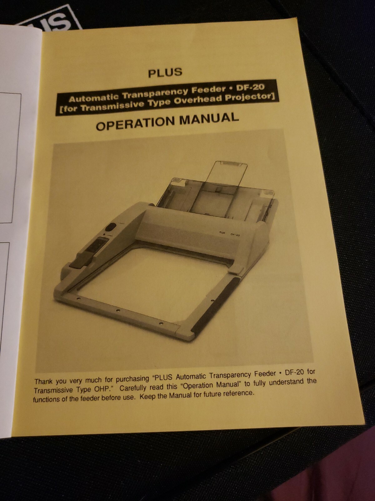New Plus Corp DF-20 Automatic Transparency Feeder for Overhead Projector w/Case