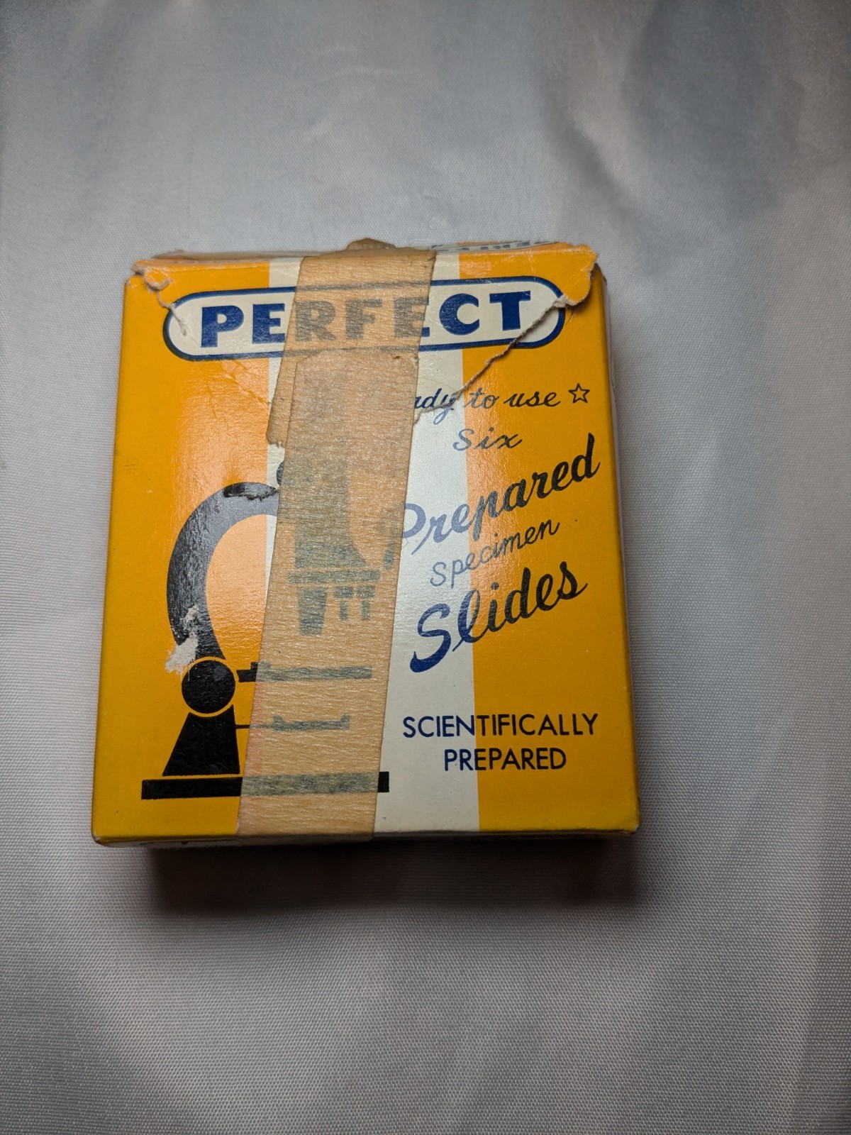 Vintage Microscope Slides (No Microscope) In A Metal Tin