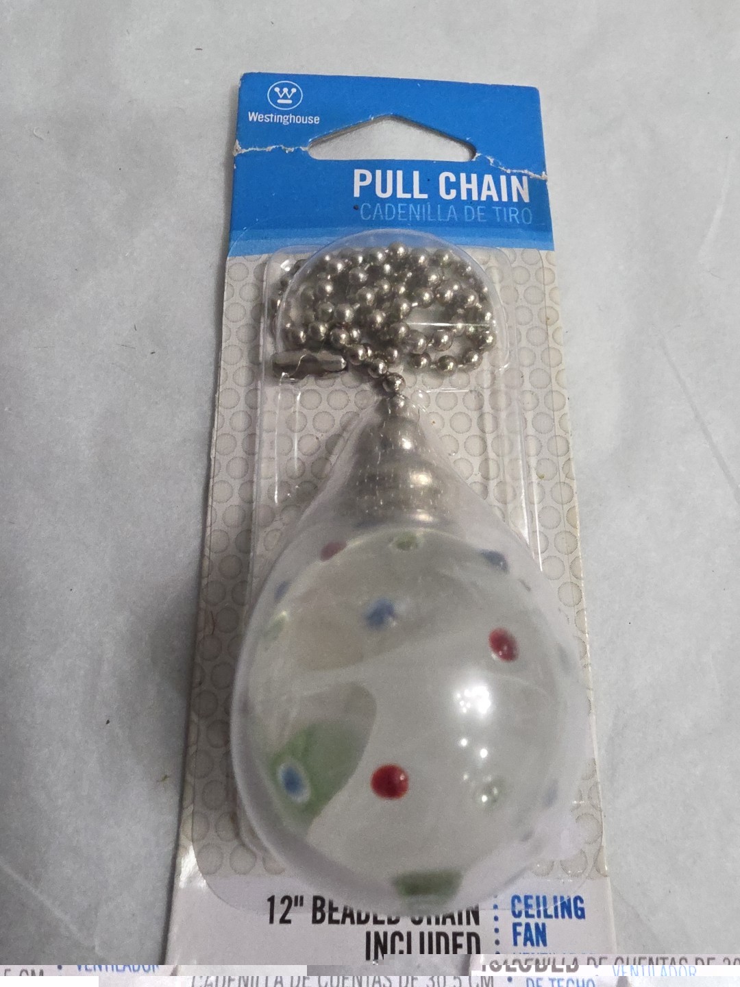 Westinghouse Lighting Polka Dot Hobnail Sphere Pull Chain for Fan or Light 77620