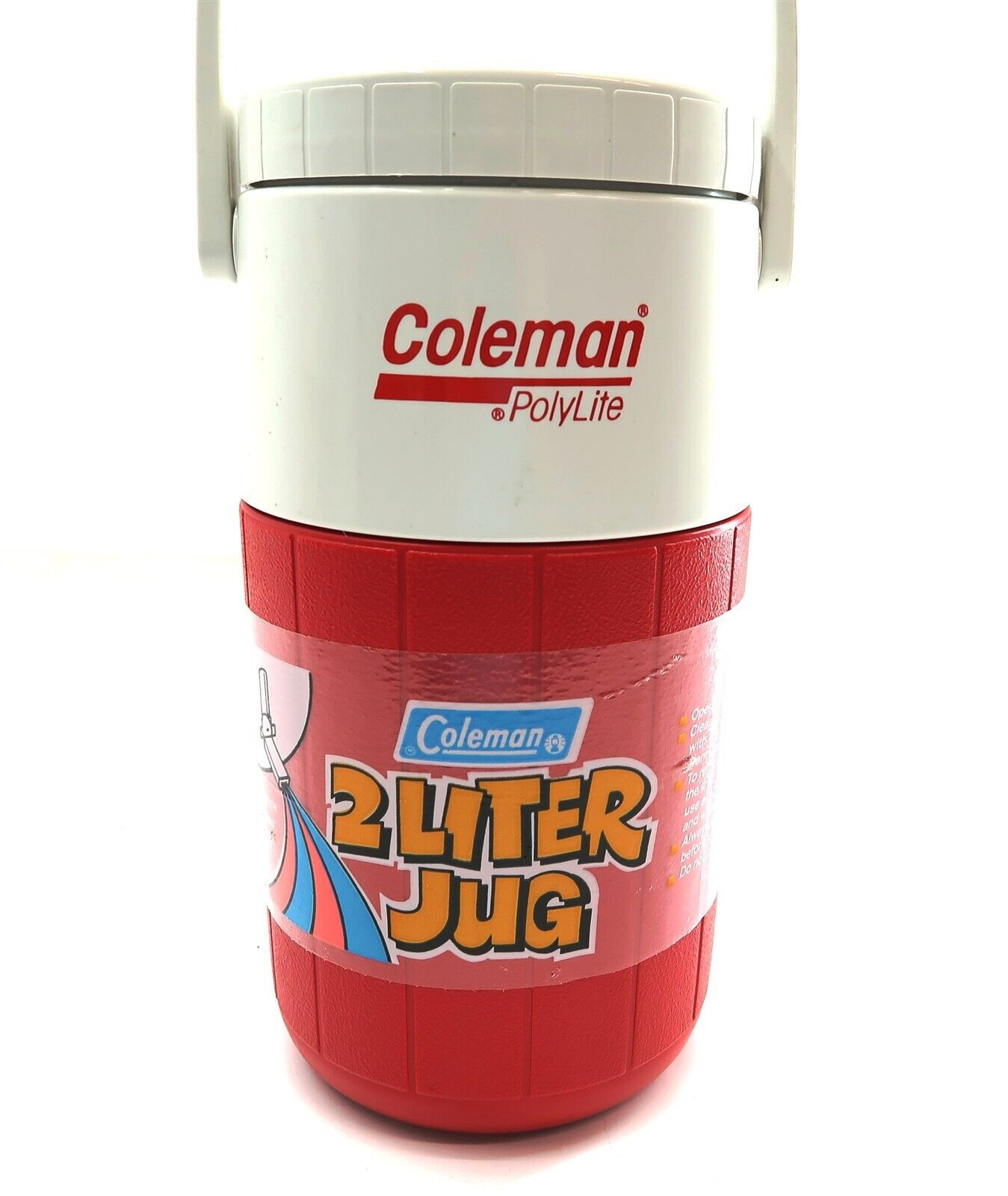 NEW COLEMAN 2 LITER JUG Red & White Circa 1989 NOS Never Used!!