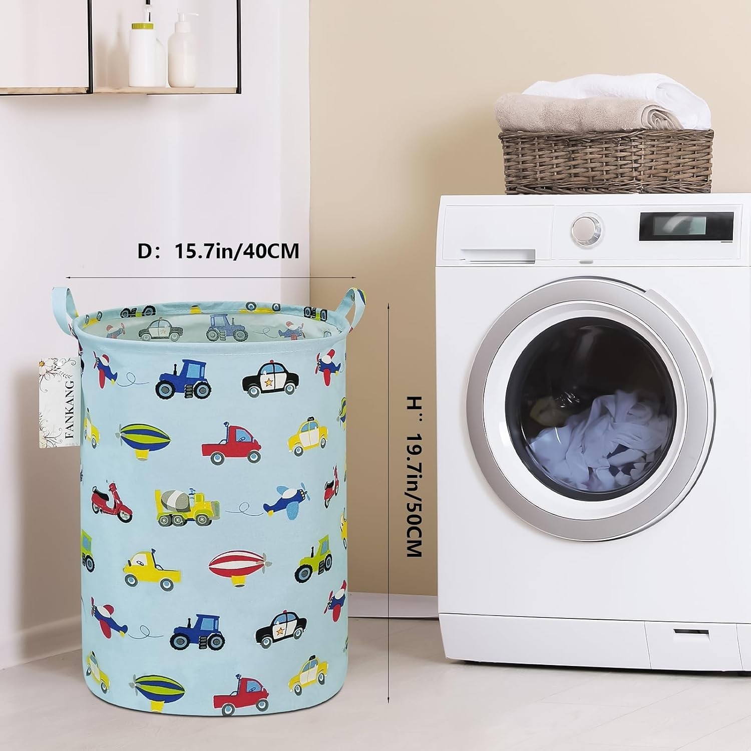 Storage Bin Foldable Nursery Organizer Basket Car | Foldable with Waterproof ...